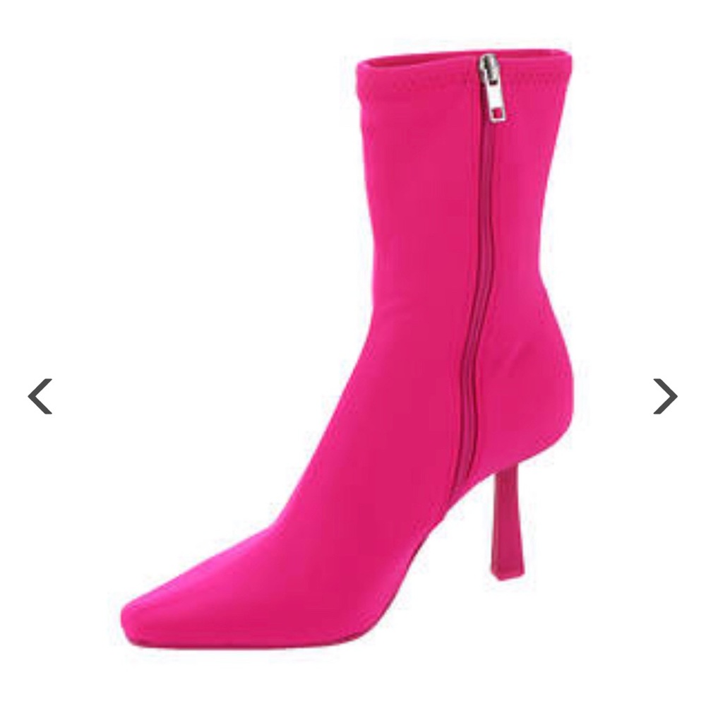 Hot pink booties